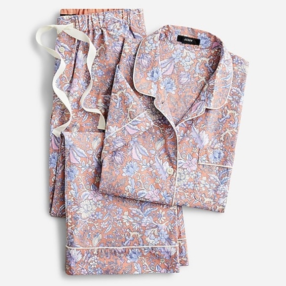 J. Crew Other - J crew cotton poplin shirt sleeve pajama set bouquet floral